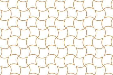 Geometric seamless pattern of white and gold color ethnic motifs for wallpapers and background.