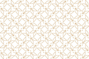 seamless geometric pattern wth parallelogram in gold color