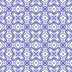 Batik pattern in seamless style with blue indigo color