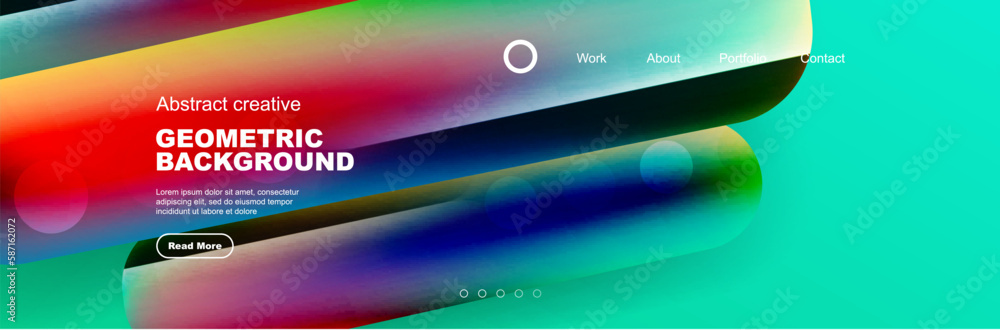 Sticker abstract background for your landing page design. web page for website or mobile app wallpaper