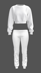 Women’s Tracksuit: Cropped sweater and pants