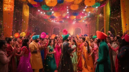 Fototapeta na wymiar Sikh Community Spirit: Happy Vaisakhi Festivities in India, GENERATIVE AI