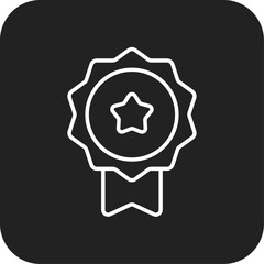 Achievement Business icon with black filled line style. winner, competition, goal, star, win, best, first. Vector illustration