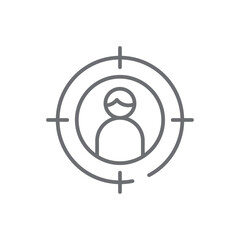 Target Business icon with black outline style. success, goal, strategy, concept, arrow, solution, objective. Vector illustration