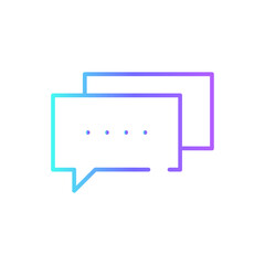 Chat Business icon with blue duotone style. communication, message, speech, bubble, social, discussion, speak. Vector illustration