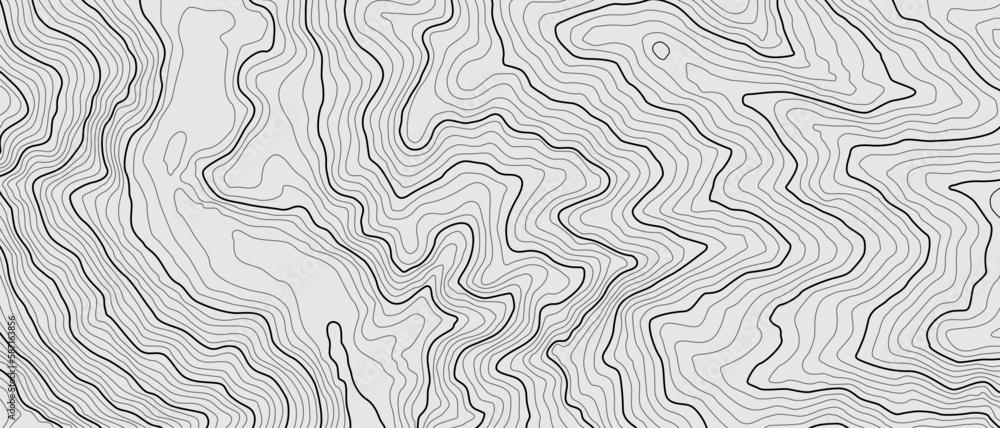 Poster the stylized height of the topographic contour in lines. the concept of a conditional geography sche