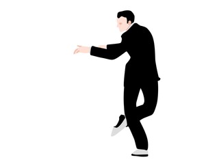 タップダンスをする男性の後ろ姿