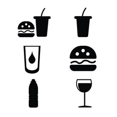 Drinks icon vector stock art.