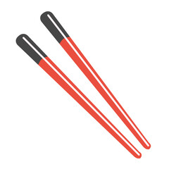 Red and black chopsticks