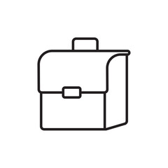 Work bag Business icon with black outline style. case, suitcase, briefcase, office, document, baggage, professional. Vector illustration