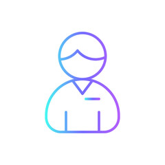 Male Business icon with blue duotone style. people, man, person, silhouette, human, user, avatar. Vector illustration