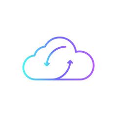 Sharing Business icon with blue duotone style. share, social, media, network, button, element, connection. Vector illustration