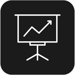 Data increase Business icon with black filled line style. growth, arrow, chart, graph, profit, finance, progress. Vector illustration