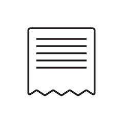 Document Business icon with black outline style. paper, file, page, office, note, form, contract. Vector illustration