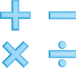 math sign 3d icon