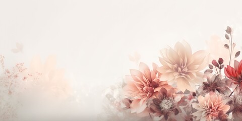 abstract floral background with dreamy peach colors, generative ai