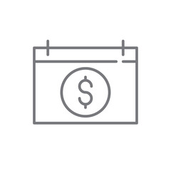 Money management Business icon with black outline style. finance, financial, banking, payment, investment, analysis, asset. Vector illustration
