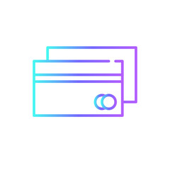 Credit card Business icon with blue duotone style. bank, finance, money, pay, debit, buy, payment. Vector illustration