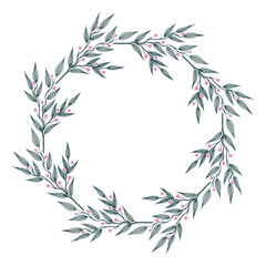 Floral wreath watercolor