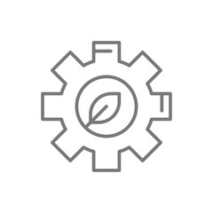 Energy management Eco friendly icon with black outline style. technology, green, environmental, recycle, environment, electricity, nature. Vector illustration