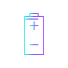 Battery Eco friendly icon with blue duotone style. energy, electricity, charge, full, electric, charger, electrical. Vector illustration
