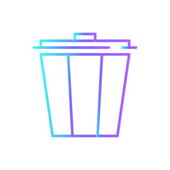 Rubbish bin Eco friendly icon with blue duotone style. trash, waste, recycle, recycling, environment, basket, reuse. Vector illustration