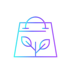 Organic bag Eco friendly icon with blue duotone style. package, environment, plastic, ecology, trash, waste, green. Vector illustration