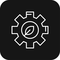 Energy managementEco friendly icon with black filled line style. technology, green, environmental, recycle, environment, electricity, nature. Vector illustration