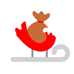 Cart with bags of Christmas gifts