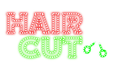 Neon sign haircut