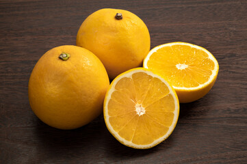 Fototapeta na wymiar 柑橘類のフルーツ、美生柑