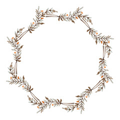 Floral wreath watercolor