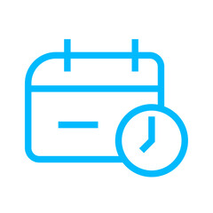 Schedule teamwork and Management icon with black outline style. teamwork, business, meeting, team, people, group, businessman. Vector Illustration