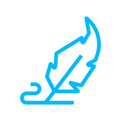 Sign teamwork and Management icon with blue outline style. teamwork, business, management, work, job, hiring, career. Vector Illustration