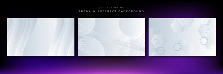 Modern white abstract presentation background with stripes lines