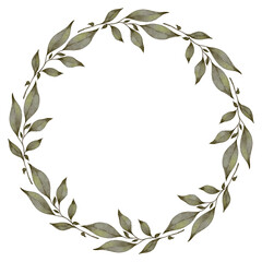 Floral wreath watercolor