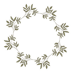 Floral wreath watercolor