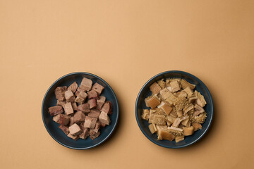 Traditional khash soup with snacks