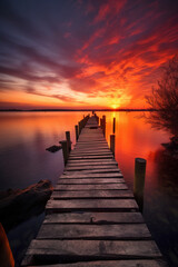 Fototapeta premium sunset at the pier