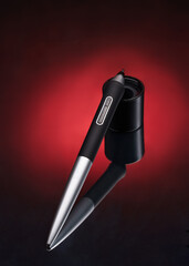 stylus for a graphic tablet, pen with inkwell for graphic tablet close-up