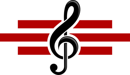 Tree red stripe with music tone