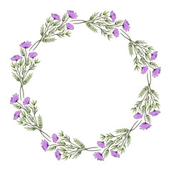 Floral wreath watercolor