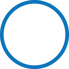 blue round frame isolated