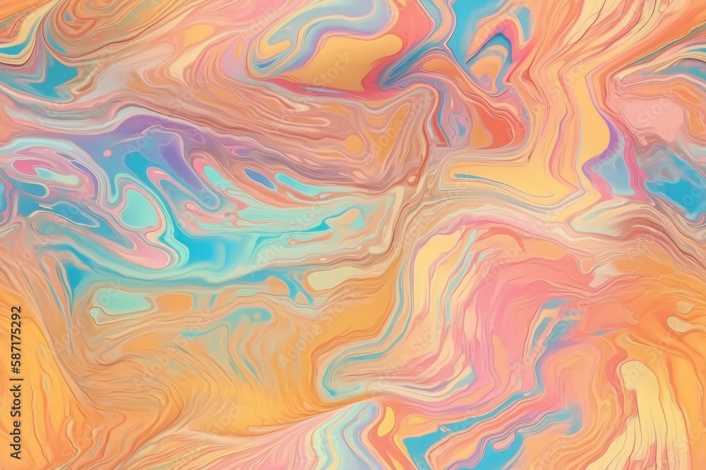 Poster vibrant and colorful abstract pattern for design projects. generative ai