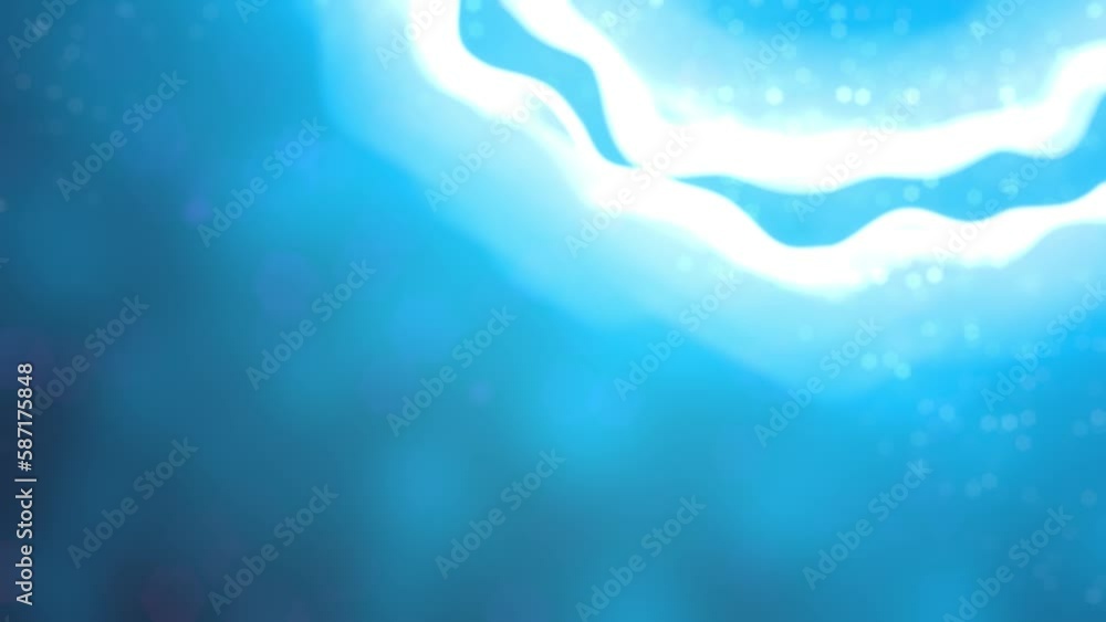 Aufkleber bright blue solid deformed shapes abstract bokeh bg - loop video
