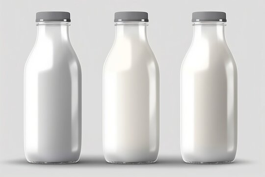 bottle of milk, glass bottle of milk, blank image