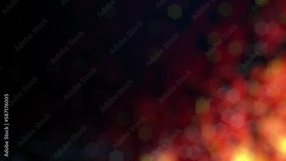 Poster flaming red and orange infernal constitutional shapes relievo bokeh bg - loop video