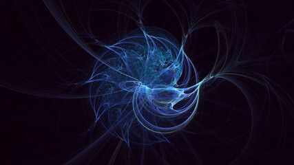 3D rendering abstract technology fractal background