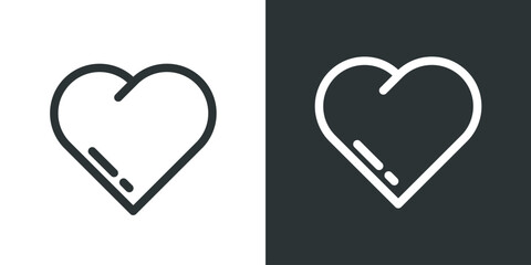 Heart flat style Icon Vector , Love Symbol.