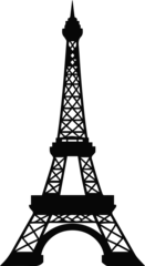Foto op Canvas Eiffel Tower Logo Monochrome Design Style  © FileSource